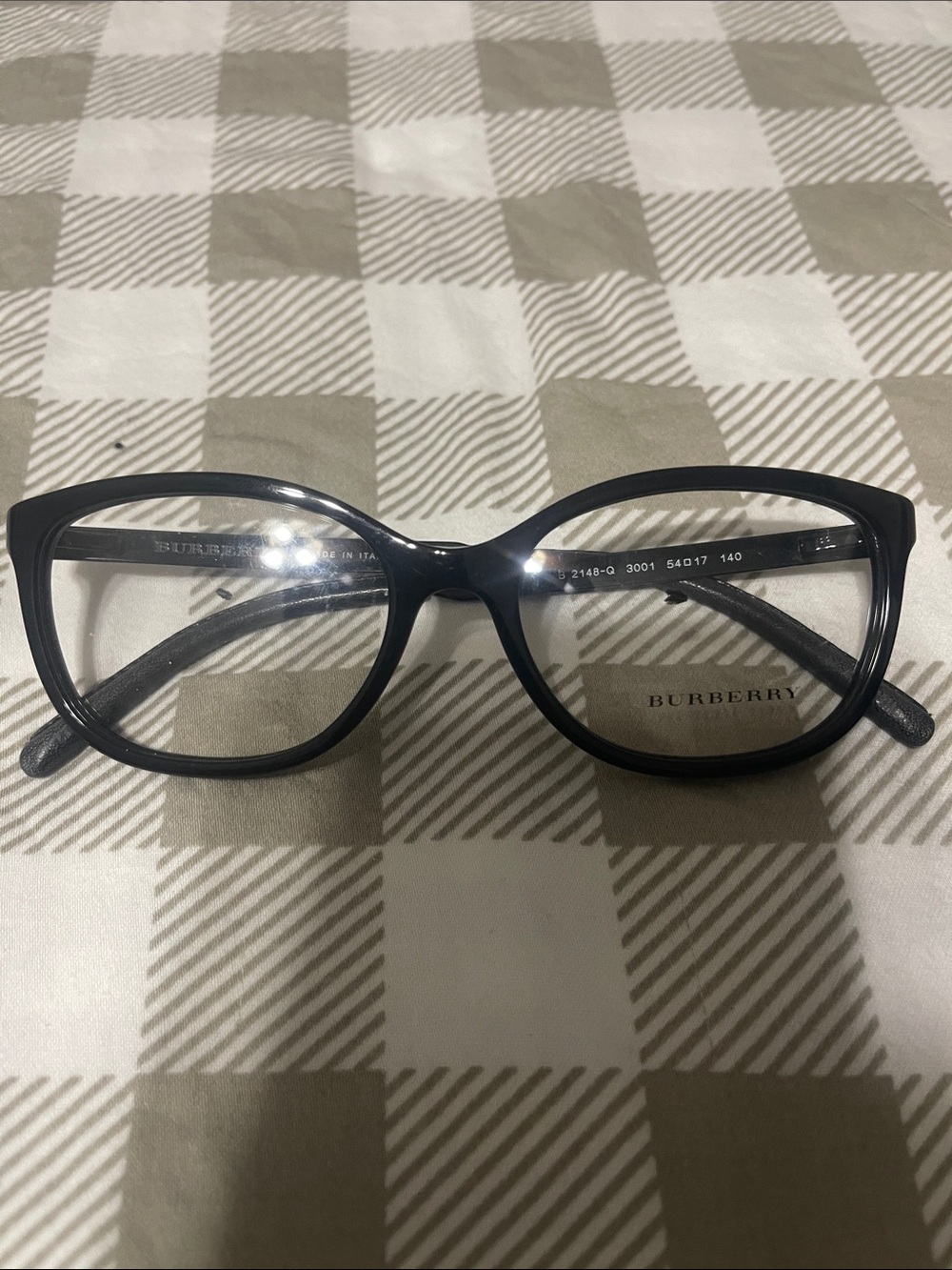 Burberry Black Rounded Cat-Eye Optical Glasses